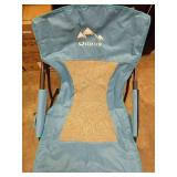 Oileus Folding Portable Beach Chair, High-Back Low-Seat Lightweight Chair for Beach Tents, Shelters, and Camping, Full Mesh Backrest | Cup Holder | Storage Bag | Carrying Bag | 2 Armrests - Retail: $1