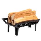 DOEWORKS 18 inch Fireplace Grate Cast Iron Fire Place Grates Heavy Duty Wood Stove Chimney Burning Rack Holder - Retail: $47