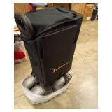 LoadBuddy Beach Wagon with 9\" Balloon Wheels & Fishing Rod Holders â Foldable Cart for Sand with Inflatable Tires, Bonus Pump & Spare â Heavy Duty Utility Wagon - Black/Black - Retail: $140