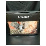 8x10 Area Rugs for Living Room: Washable Rug Stain Resistant Distressed Vintage Floral Rug Non Slip Low Pile Faux Wool Soft Large Area Rugs for Bedroom Bedside Farmhouse Dining Room Kids Nursery - Ret