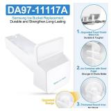 Upgraded DA97-11117A Refrigerator Ice Bucket Compatible with Samsung Ice Maker Replacement RFG297AARS RF4287HARS RF4289HARS RF4267HARS RFG297HDWP RFG297HDRS RF267ABRS RFG296HDRS Ice Maker Tray Parts -