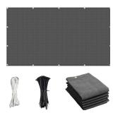 Cool Area Sun Shade Cloth with Grommets 14Ã20 FT Shade Panel Shade Tarp Screen Fabic for Outdoor Patio Pergola Cover Deck Garden, Dark Grey (Customized) - Retail: $173