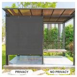 Cool Area Sun Shade Cloth with Grommets 14Ã20 FT Shade Panel Shade Tarp Screen Fabic for Outdoor Patio Pergola Cover Deck Garden, Dark Grey (Customized) - Retail: $173