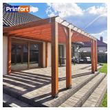 Prinfort Stainless Steel 8\"x8\"(Actual 7.5\"x7.5\") Post Base Bracket Concrete, Wet Set Concrete Post Anchor Bracket Heavy Duty 1Pack - Retail: $80