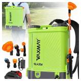 Battery Powered Backpack Sprayer 4 Gallon, VAXMAY 100 PSI Electric Graden Sprayer Works with Makita 18V Battery, Weed Yard Sprayer with Telescopic Wand, 5 Nozzles, 2.6 Ah Battery & Charger Included - 