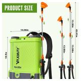 Battery Powered Backpack Sprayer 4 Gallon, VAXMAY 100 PSI Electric Graden Sprayer Works with Makita 18V Battery, Weed Yard Sprayer with Telescopic Wand, 5 Nozzles, 2.6 Ah Battery & Charger Included - 