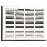 KOMPELL AIRE 24\" W x18 H Stamped face Steel Filter Return Grille White Powder Coating with Frame Overall Outside Dimension 26.6\"x20.6\" (Fits 24\" x 18\" Duct Opening) - Retail: $60