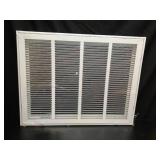 KOMPELL AIRE 24\" W x18 H Stamped face Steel Filter Return Grille White Powder Coating with Frame Overall Outside Dimension 26.6\"x20.6\" (Fits 24\" x 18\" Duct Opening) - Retail: $60