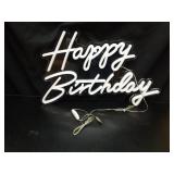 Happy Birthday Sign Large Size 22.5x14inch 5V Happy Birthday Neon Sign for Backdrop with Dimmer Switch 10 Adjustable Brightness Reusable Happy Birthday Light up Sign for Birthday Party (Warm White) - 