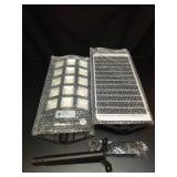 BINGLUX Solar Street Lights Outdoor 2 Pack, 35000LM 6500K Solar Lights Outdoor Waterproof Dusk to Dawn, LED Flood Security Lights Motion Sensor with Remote Control for Yard Path Parking Lot Lighting -