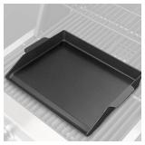 Griddle for Gas Grill, 23\" X 16\" Universal Cast Iron Griddle Insert for Weber Nexgrill Gas Stove Flat Top Charcoal Electric Grill Plate Outdoor Cooking Pan Camping Teppanyaki BBQ Accessory - Retail:
