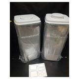 Ankou Airtight Food Storage Container with Pop Lid & 130ml Scoop, 4L/4.2qt *4 BPA-Free Cereal, Rice, Flour, Pasta & Snack Container, Stackable & Durable,Kitchen Pantry Organizer - Retail: $80