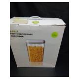 Ankou Airtight Food Storage Container with Pop Lid & 130ml Scoop, 4L/4.2qt *4 BPA-Free Cereal, Rice, Flour, Pasta & Snack Container, Stackable & Durable,Kitchen Pantry Organizer - Retail: $80