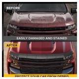 WASOFF Hood Protector Fit for Chevy Silverado 1500 2019-2025 Bugflector TPE Low Profile Hood Shield Bug Hood Deflector Fit for Chevy Silverado 1500 Accessories 2019-2021 2022 2023 2024 2025 Hood Guard