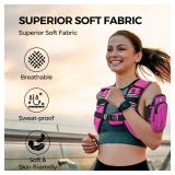 PACEARTH Weighted Vest,4lb/6lb/10lb/12lb/16lb/20lb/25lb/30lb Weight Vest with Reflective Stripe, Body Weight Vests Adjustable for Men, Women Workout, Strength Training, Running, Walking, Jogging - Ret