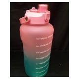 HydroPal 1 Gallon Water Bottles with Straw, 128 oz Water Bottle BPA Free Innovative 2-IN-1 Lid Gym Bottle with Times to Drink Motivational, Large for Sports Fitness Camping Water Jug ï¼13.8X5.5 in