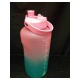 HydroPal 1 Gallon Water Bottles with Straw, 128 oz Water Bottle BPA Free Innovative 2-IN-1 Lid Gym Bottle with Times to Drink Motivational, Large for Sports Fitness Camping Water Jug ï¼13.8X5.5 in