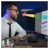 JEEETINTX Magnetic Computer Privacy Screen Filter 27 inch for 16:9 Widescreen Monitor Desktop PC, 27in Hanging Removable Anti Blue Light Glare Eye Protection Shield, Anti Spy Screen Protector Panel - 