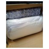 ChiXpace Dual Layer 4 Inch Memory Foam Mattress Topper Queen - 2 Inch Gel Memory Foam and 2 Inch Pillow Top Mattress Pad, 7-Zone Egg Crate Mattress Topper - Retail: $108