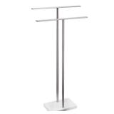AONEON Free Standing Towel Rack Brushed Nickel 2-Tier Towel Holder for Bathroom Floor Stand with Heavy Marble Base Thicken Steady Design Stainless Steel AN7001BR - Retail: $70