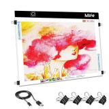 Mlife A2 LED Light Pad for Diamond Art Painting Light Board with 3 Brightness, Tracing Light Board with USB Cable & 4 Fasten Clips for Sketching, Animation, Drawing, Diamond Art Painting Supplies - Re