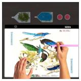 Mlife A2 LED Light Pad for Diamond Art Painting Light Board with 3 Brightness, Tracing Light Board with USB Cable & 4 Fasten Clips for Sketching, Animation, Drawing, Diamond Art Painting Supplies - Re