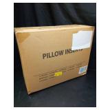 puredownÂ® Euro Pillow Inserts 24 x 24 (Pack of 2, White), Feather Down Pillow Stuffer, White Throw Pillows for Bed, Couch, and Cushion - Retail: $47