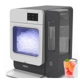VECYS Nugget Countertop Ice Maker W/Side Tank, 44LBS Daily Ice Making Capacity, Portable Design Nugget Ice Maker Machine with Self-Clean Function, Grey - Retail: $330