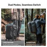 PGYTECH 2-in-1 Roller Camera Backpack, DSLR/SLR/Mirrorless Bag for Travel Photographers, Rolling Luggage with Tripod & Removable Modular & Rain Cover, Compatible with Canon, Nikon, Sony - Retail: $330