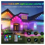500FT Permanent Outdoor RGB Lights,IP67 Waterproof LED Eaves Lights with Smart App/Remote Control,for Christmas and All Holiday Decor,Daily and Accent Lighting,House Roof and Garden Lighting - Retail: