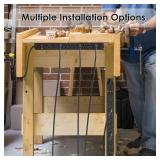 JUNNUJ Multi Angle Mount 10 Outlet 20 Amp Power Strip Heavy Duty, 2700J Surge Protector Under Desk with Switch 20A, Garage Workbench Gaming Outlet Table Wall Mountable, 6FT 12AWG Extension Cord - Reta