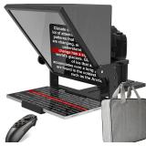 GEIMRSY 16-inch HD Wide-Angle Teleprompter | High-Definition Optical Beam-Splitting Design | Manual Height Adjustment, Compatible with Multiple Devices | Comes with Remote Control and Teleprompter App