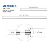 BRIOFOX Industrial Shower Curtain Rod - Never Rust Non-Slip 43-72 Inch 304 Stainless Steel, Brushed Nickel - Retail: $30