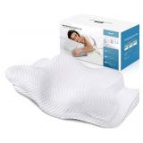 ZAMAT Adjustable Cervical Memory Foam Pillow, Odorless Neck Pillows for Pain Relief, Orthopedic Pillows for Sleeping with Cooling Pillowcase, Bed Support Pillow for Side, Back, Stomach Sleeper - Retai