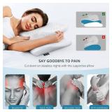ZAMAT Adjustable Cervical Memory Foam Pillow, Odorless Neck Pillows for Pain Relief, Orthopedic Pillows for Sleeping with Cooling Pillowcase, Bed Support Pillow for Side, Back, Stomach Sleeper - Retai