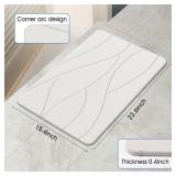 Veeloim Stone Bath Mat Diatomaceous Earth Shower Mat Non-Slip Super Absorbent Diatomite Stone Bath Mats for Bathroom Floor Quick Drying Natural Easy to Clean(23.6