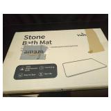 Veeloim Stone Bath Mat Diatomaceous Earth Shower Mat Non-Slip Super Absorbent Diatomite Stone Bath Mats for Bathroom Floor Quick Drying Natural Easy to Clean(23.6