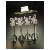 GIGALUMI Solar Angel Garden Stake Lights - 4 Pack Angel Solar Lights Outdoor Garden, Eternal Light Angel with 7 LEDs for Cemetery Grave Decorations, Memorial Gift, Christmas Yard Art, Sympathy Gift - 