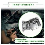 264-856 Engine Oil Pan Sump with Drain Plug Compatible with Honda Accord 2013-2017 Acura TLX 2015-2020 2.4L 112005A2A00 - Retail: $68