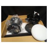 Depuley Modern Ceiling Fan with Light: 42-Inch Black Small Fans for Bedroom Indoor Outdoor - Dimmable Low Profile Ceiling Fans with Remote Control Flush Mount 5 Reversible Black Blades 6 Speeds Timer 