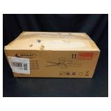 Depuley Modern Ceiling Fan with Light: 42-Inch Black Small Fans for Bedroom Indoor Outdoor - Dimmable Low Profile Ceiling Fans with Remote Control Flush Mount 5 Reversible Black Blades 6 Speeds Timer 