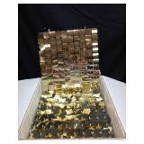 COKAOBE Light Gold Shimmer Wall Backdrop, 36 Pcs Square Sequin Shimmer Backdrop Panel, Photo Backdrops for Birthday, Anniversary, Wedding, Graduation & Bachelorette Party Decoration - Retail: $90