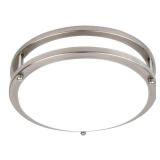 Hlite 36W 13inch LED Flush Mount Ceiling Light Fixture,3600LM Super Bright Light Fixture Ceiling Mount,LED Ceiling Light Flush Mount for Bedroom,Kitchen,Bathroom,5000K Daylight White,Nickel (1Pack) - 