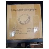 Hlite 36W 13inch LED Flush Mount Ceiling Light Fixture,3600LM Super Bright Light Fixture Ceiling Mount,LED Ceiling Light Flush Mount for Bedroom,Kitchen,Bathroom,5000K Daylight White,Nickel (1Pack) - 