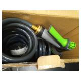 Hozcart Coil Hose,3/8\" EVA Coil Garden Hose 75 FT,Curly Water Hose Lightweight with Brass Connectors,Recoil Garden Hose Includes 8-Pattern Spray Nozzle for Boat, Yard, Patio, Green - Retail: $43