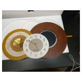 Anmotpe Large Mid Century Wall Clock for Living Room Modern Big Wall Clocks Wood with Metal Battery Operated Wall Clocks Light Luxury Time Clocks Suitable for Home,Bed Room,Kitchen,Office 27X16inch - 