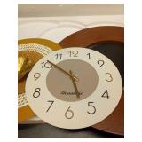 Anmotpe Large Mid Century Wall Clock for Living Room Modern Big Wall Clocks Wood with Metal Battery Operated Wall Clocks Light Luxury Time Clocks Suitable for Home,Bed Room,Kitchen,Office 27X16inch - 