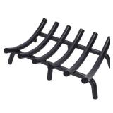 Fireplace Grate 17 Inch Solid Round Steel 3/4\" Bar Heavy Duty Firewood Stove Log Holder Rack Grates Wrought Cast Iron Indoor Outdoor Camping Chimney Hearth Wood Burning Fireplace Accessories Tools - 