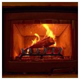 Fireplace Grate 17 Inch Solid Round Steel 3/4\" Bar Heavy Duty Firewood Stove Log Holder Rack Grates Wrought Cast Iron Indoor Outdoor Camping Chimney Hearth Wood Burning Fireplace Accessories Tools - 