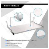 FRMSAET Furniture Accessories Office Product Suits Hardware 20/24/30 inches Keyboard Drawer Tray Wood Holder Under Desk Adjustable Height Platform. (20 inches, White) - Retail: $40